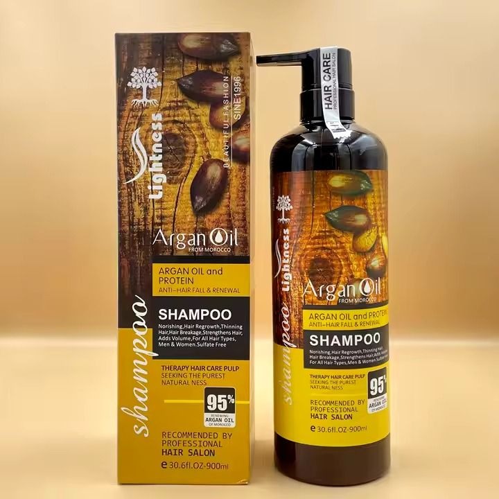 Moroccan Argan Oil Shampoo – 900ml Sulfate-Free Formula for Damaged, Dry, Curly & Frizzy Hair