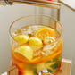 MHome 3.6L Glass Juice Dispenser with Wooden Base & Tap