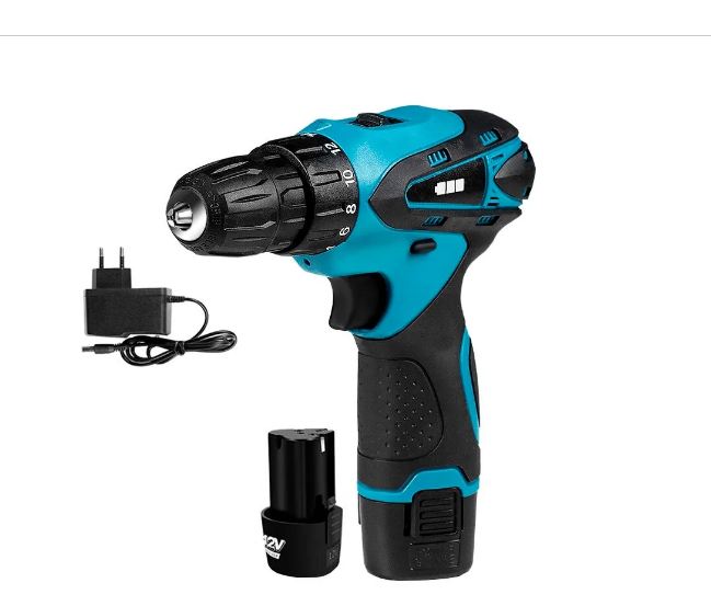 Cordless 12V Lithium Battery Electric Drill Set