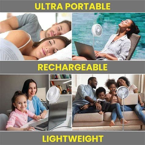 Portable Rechargeable Foldable Desk Fan