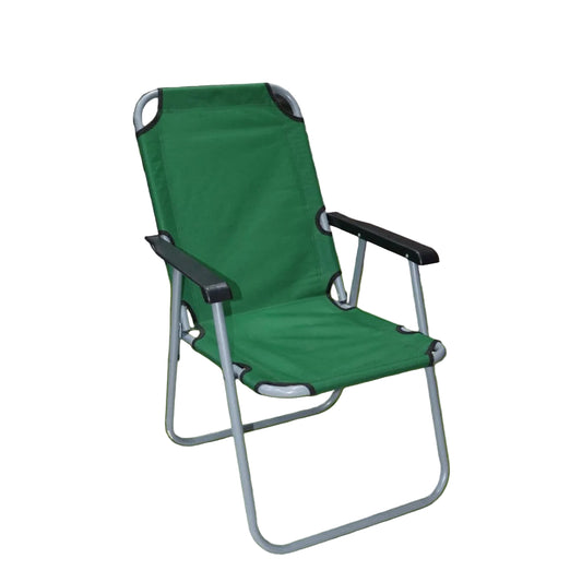 Green Outdoor Recliner Lawn Chair Adjustable Foldable Patio Seat