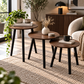 MFurn 3-Piece Round Nesting Side Table Set – Modern Round Coffee & Sofa Tables with Metal Legs