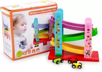 Colorful Wooden Speeding Car