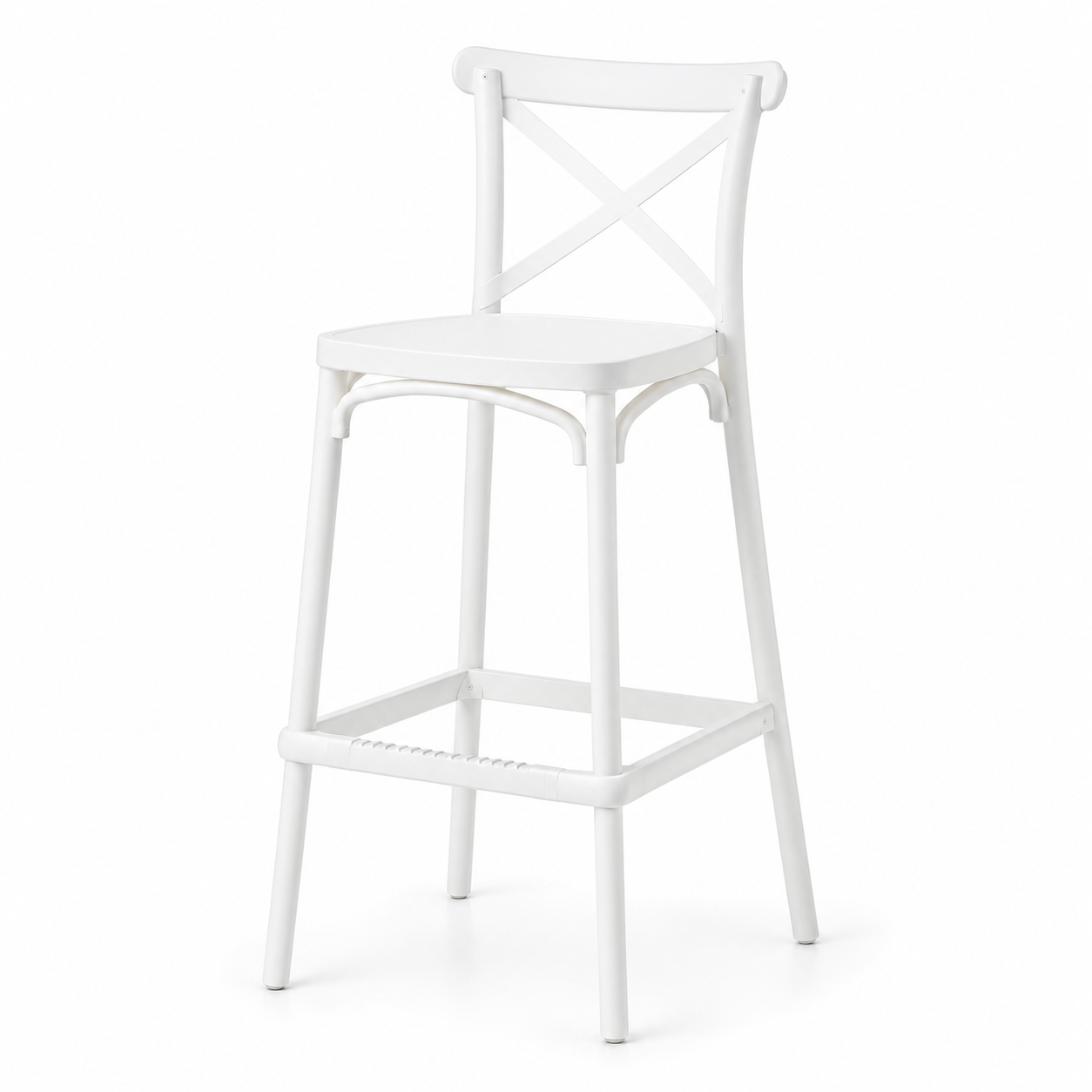 MFurn Resin Cross Back Bar Stool