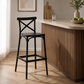 MFurn Resin Cross Back Bar Stool