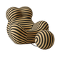 MFurn Striped Modern Lounge Chair with Ottoman – Designer Bubble Chair