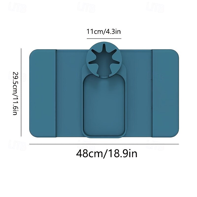 MHome Multifunctional Silicone Armrest Cup Holder Tray – Non-Slip Sofa Tray with Cup Holder & Storage Pockets