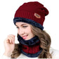 Winter Beanie Hat & Scarf Set – Thick Fleece Lined Knit Cap & Neck Warmer for Cold Weather, Unisex Fit