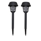 2 Pieces Solar Led Light and Mosquito Zapper - Black