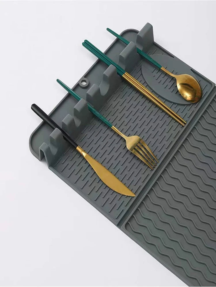 Kitchen Heat Resistant Silicone Utensil  Drying pad