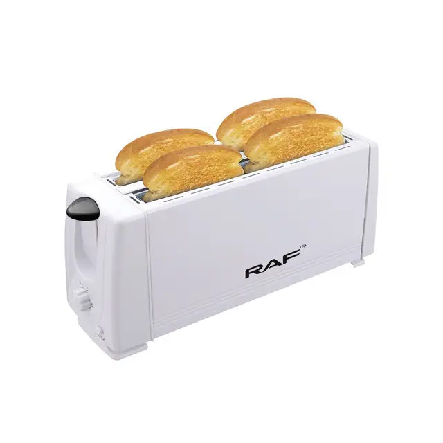 RAF R.265 4-Slice Toaster – Double-Sided Heating, Cool Touch, Slide-Out Crumb Tray, White