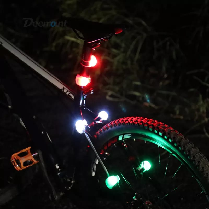 Bicycle Cycling Visual Warning Lamp Silicon Gel Strap Mount Multi Color Options Cycle LED Light Lantern