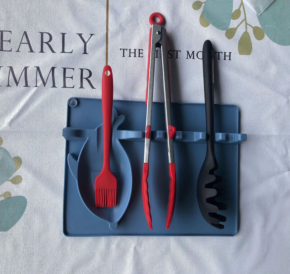 Silicone Cooking Utensil Holder & Drip Pad