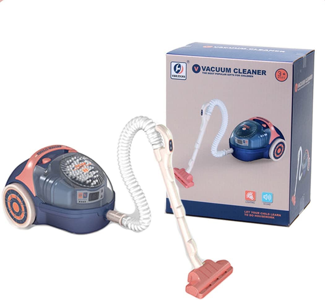 Kids Mini Simulation Vacuum Cleaner Toy - Realistic Pretend Play Cleaning Appliance With Lights & Sounds, Battery Operated