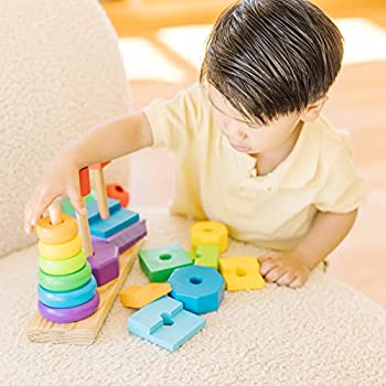 4in1 Colorful Geometric Stacker Building Blocks