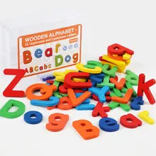 52 Wooden Alphabet Uppercase And Lowercase Letters KS-37