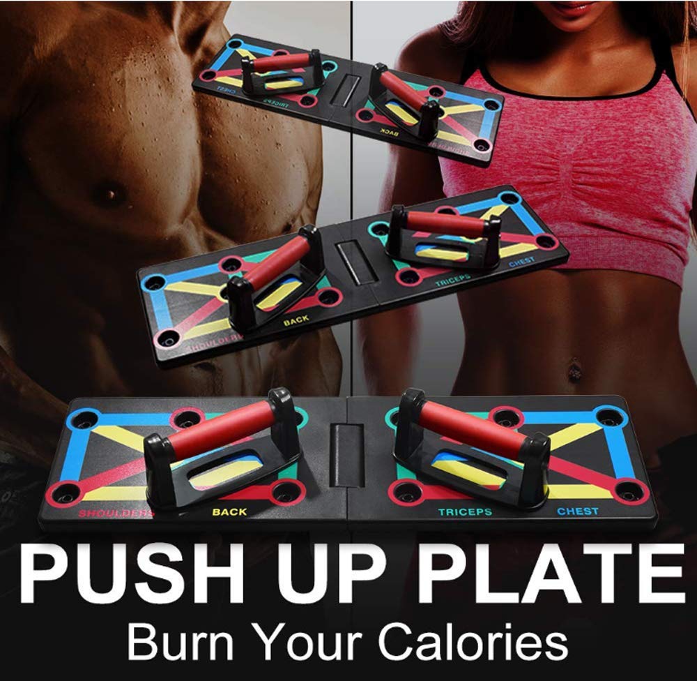 MSportz Multi-Functional 14-in-1 Colour-Coded Push-Up Board System ...