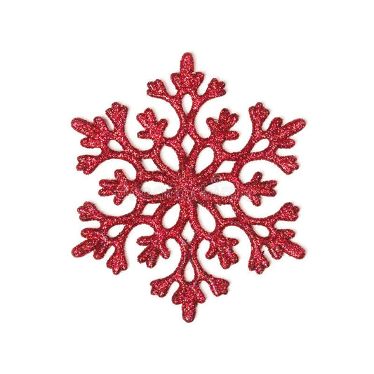 Christmas Glitter Snowflake Hanger Plastic Snowflake Ornaments