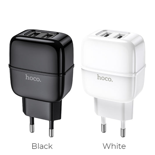 Wall charger “C77A Highway” dual port charger EU plug