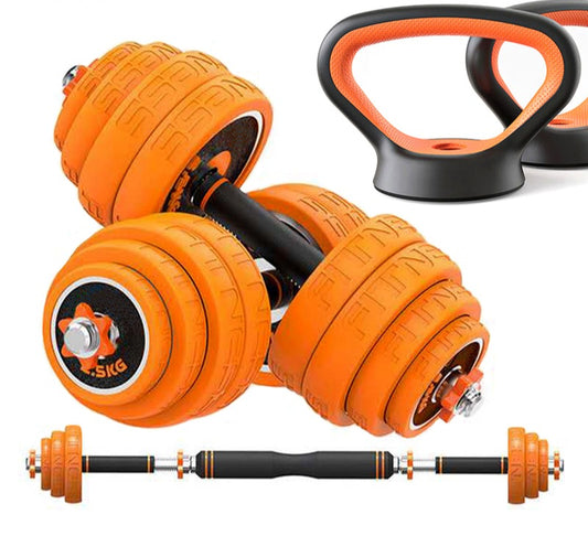 DB-2306 Weight lifting set of barbell, dumbbells and kettlebells