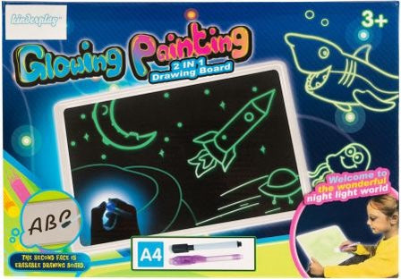 Magic Pad Light Up LED Drawing Tablet With 6 Pen - 3D – Megamall Online ...