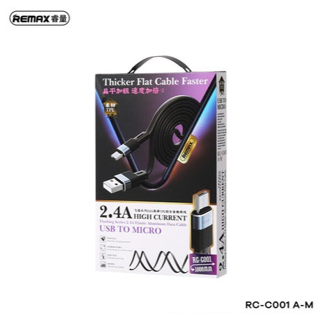 REMAX Cable Flushing Series 2.4A Elastic Aluminum For micro