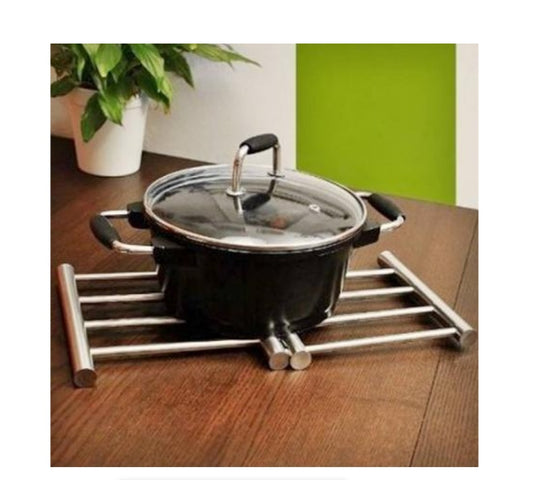 Extendable Stainless Steel Pot Holder – Adjustable Trivet For Hot Dishes, Cookware & Pans