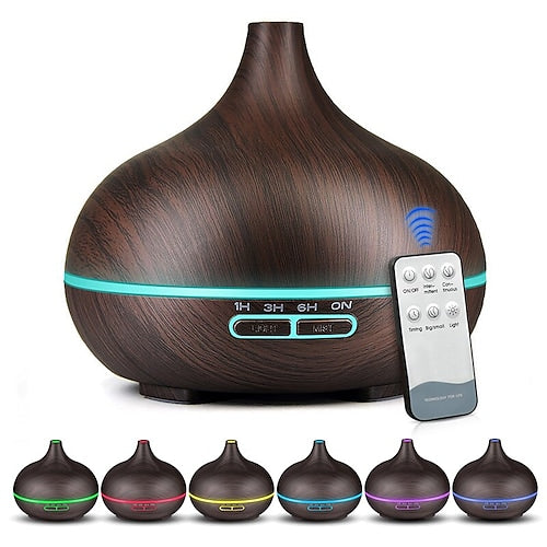 Aromatherapy Essential Oil Diffuser Wood Grain - Remote Control