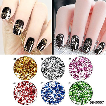 3D Irregular Shell Flakes Nail Art Decoration - 5Pcs