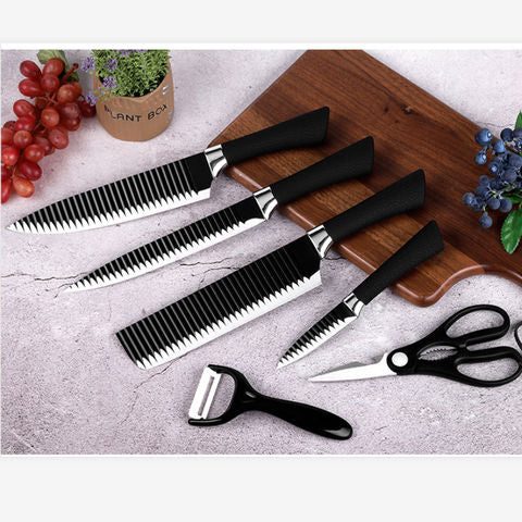 Non-stick Coated Kitchen Knife Sets  6pc Set