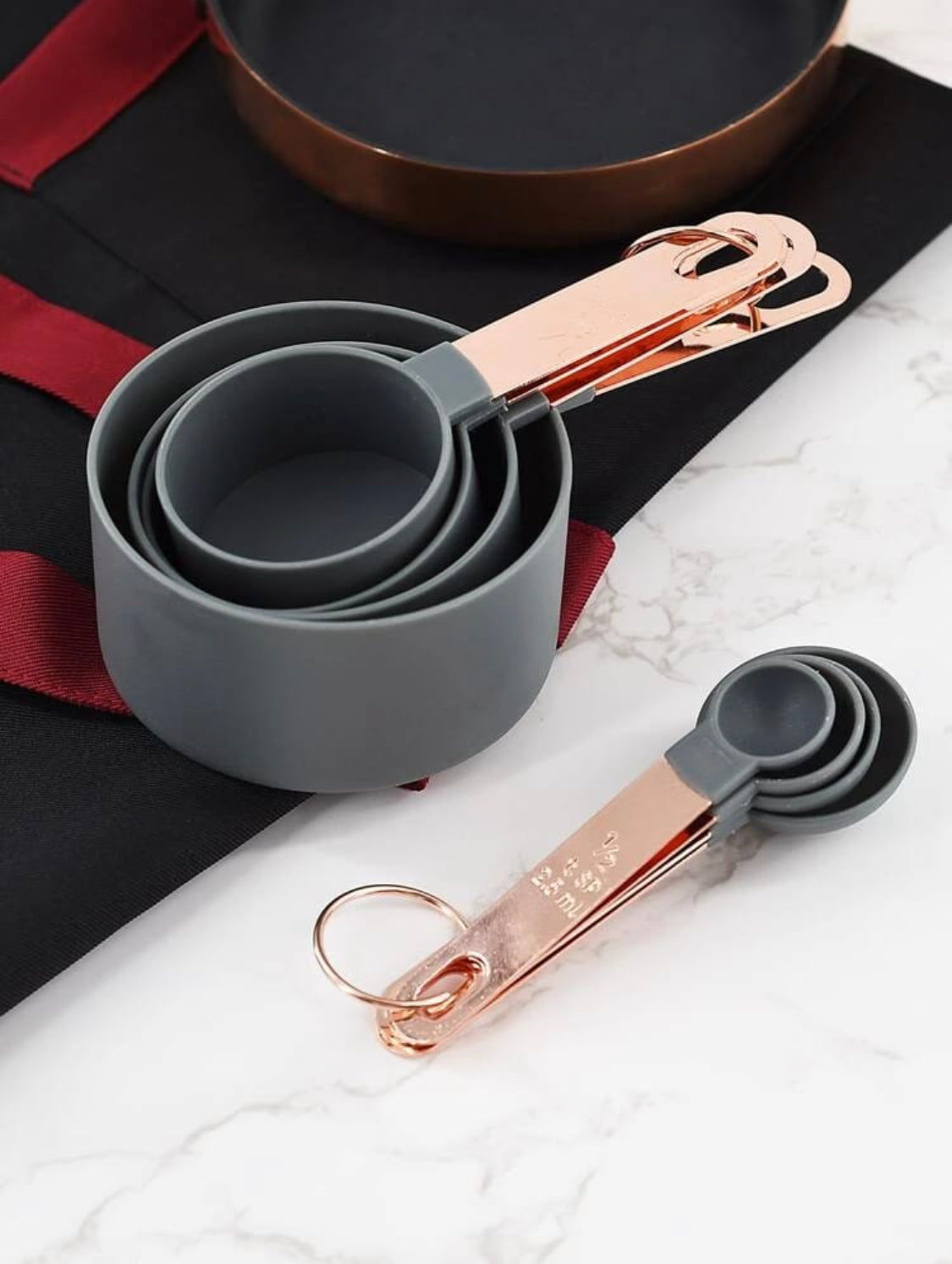 8pc Hand Crafted Measuring Set Stackable 8pc Measuring Cup & Spoon Set – Megamall Online Store