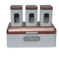 Breadbin Steel Design with 3 Piece Matching Canister Set