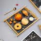 Bamboo Serving Tray With Marble Pattern (Set of 3)