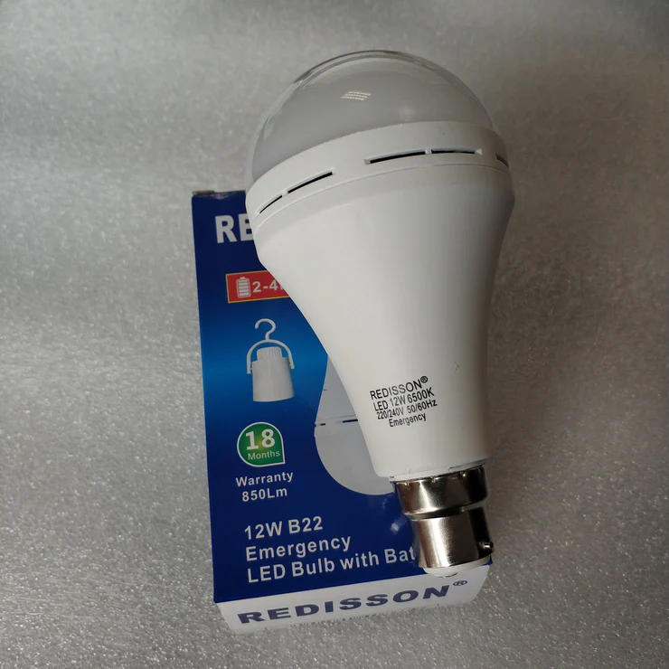 Redisson Bulb REDISSON 12 watt B22 Super Bright Smart Rechargeable Emergency LED bul ...