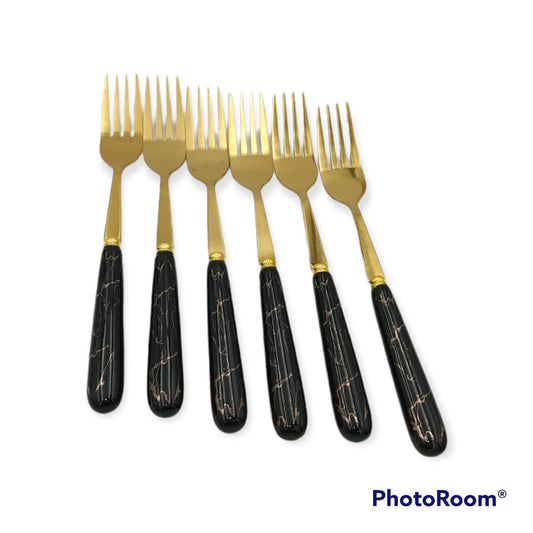 Marble Print Fork set 6Pcs
