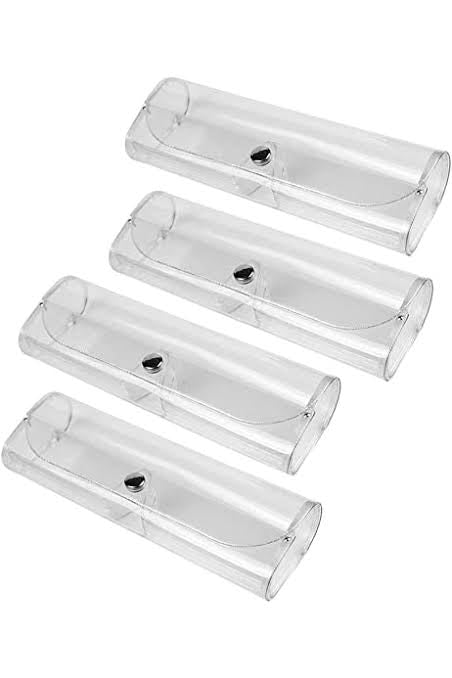 Transparent PVC Eye Glasses Case Hard Boxes Spectacle Cases, Clear Reading Glass