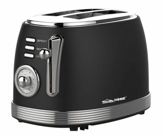 Retro 2 Slice Electric Toaster – Stainless Steel, 6 Browning Settings, Defrost, Reheat, Cancel