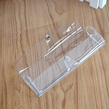 Transparent PVC Eye Glasses Case Hard Boxes Spectacle Cases, Clear Reading Glass
