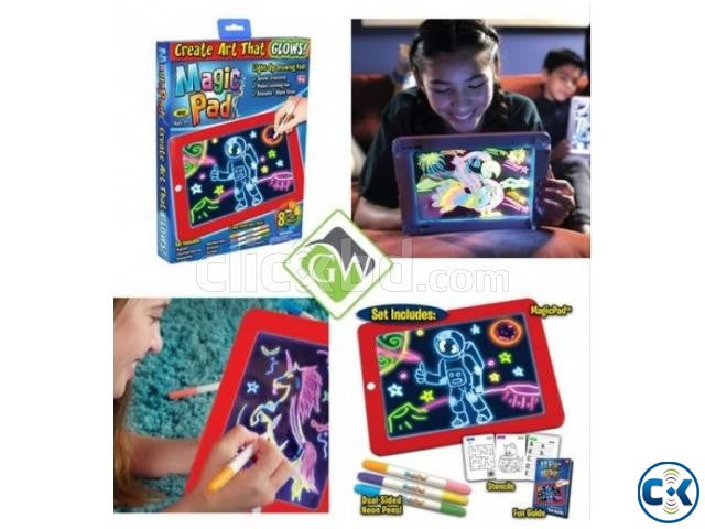 waheed LED Drawing Tablet, Magic Pad, Includes Smooth Fun Guide. Glow  Boost, 6Double Sided Markets, 42 Stencils, Dry Erasers, Red, 10.3x7.8x0.8 :  Office Products 