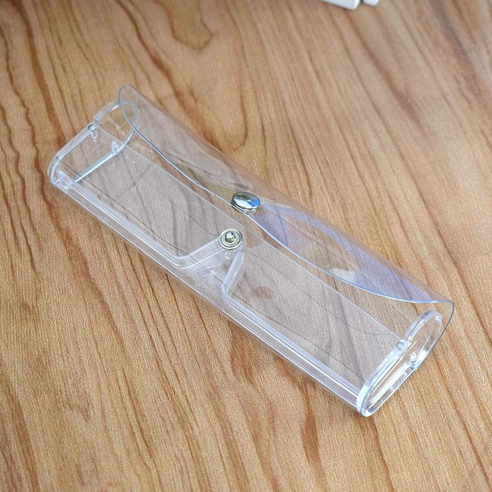 Transparent PVC Eye Glasses Case Hard Boxes Spectacle Cases, Clear Reading Glass