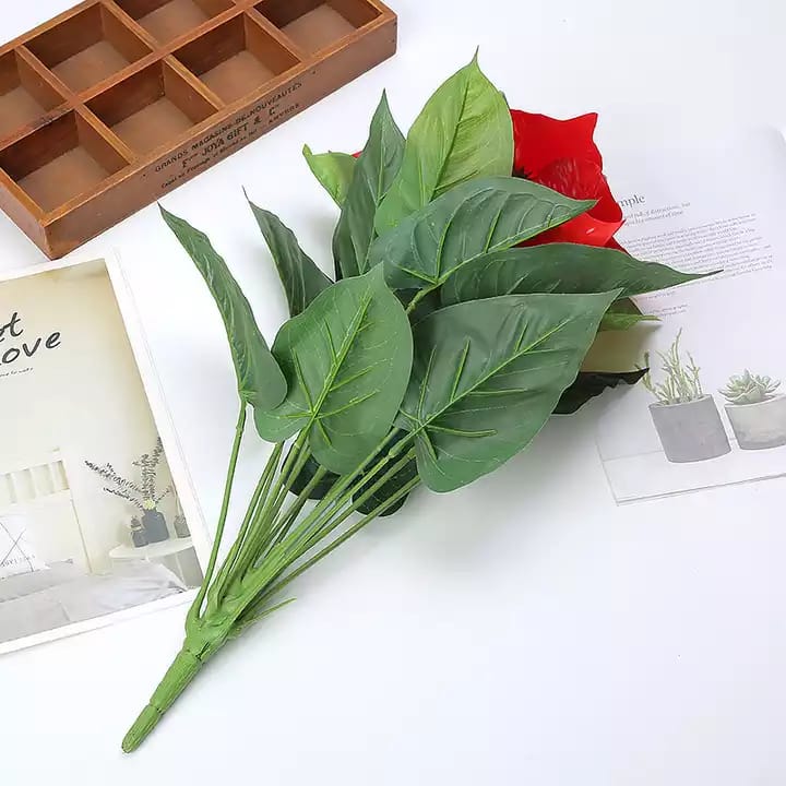 Big Natural Looking Plastic Flower Leaves Stem and Branches
