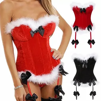 Sexy Santa Christmas Underwear Corset Lingerie