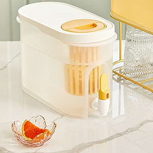 Beverage Dispenser Cold Kettle with Spigot, 3.9L Refrigerator Iced Drink