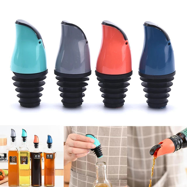 Oil Bottle Pour Spout Stopper for Wine Soy Sauce Vinegar  Bottles 3pc