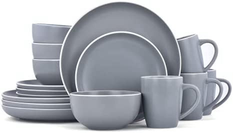 Macaron Dish Set, Plates and Bowls Set For 4, 16 Piece