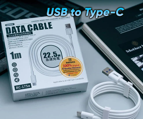 REMAX 1M USB To Type-C 22.5W Charging And Sync Cable