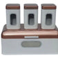 Breadbin Steel Design with 3 Piece Matching Canister Set