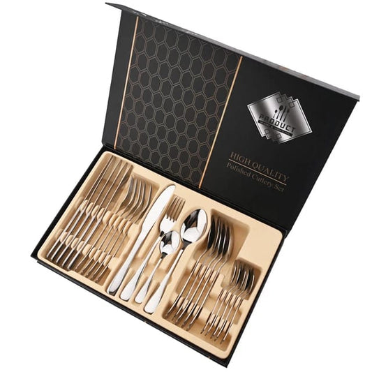 24 Piece Stainless Steel Cutlery Set
