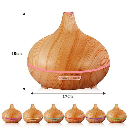 Aromatherapy Essential Oil Diffuser Wood Grain - Remote Control
