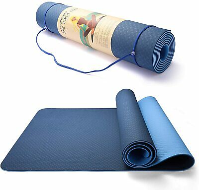 Yoga Mats TPE Two Tone Blue